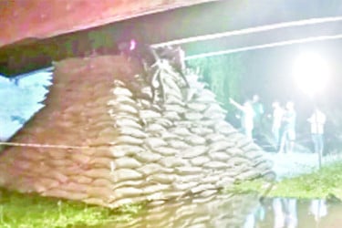 ঢাকা-বরিশাল মহাসড়কের সেতুতে ফাটল