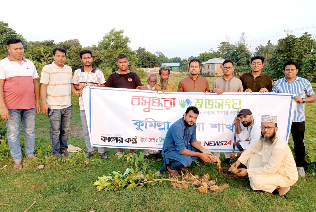 বজ্রপাত প্রতিরোধ, পরিবেশ সুরক্ষা ও পুষ্টিকর ফল সংরক্ষণে কুমিল্লায় তাল বীজ বপন কর্মসূচি
