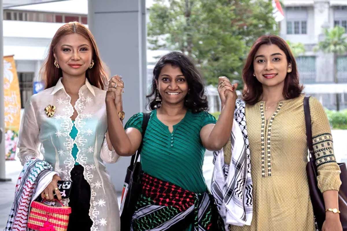 সিঙ্গাপুরে ফিলিস্তিনপন্থী মিছিল করা তিন তরুণী খালাস পেলেন