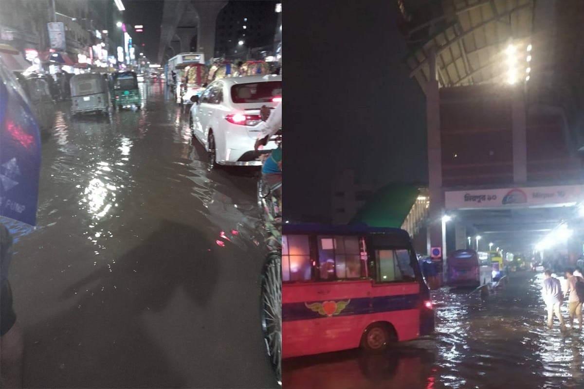 ঢাকায় জলাবদ্ধতা, যান চলাচলে ধীরগতি