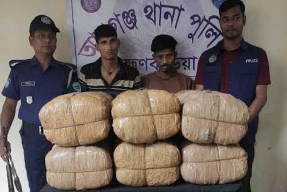 ব্রাহ্মণবাড়িয়ায় গাঁজাসহ গ্রেফতার ২