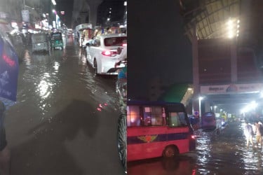 ঢাকায় জলাবদ্ধতা, যান চলাচলে ধীরগতি