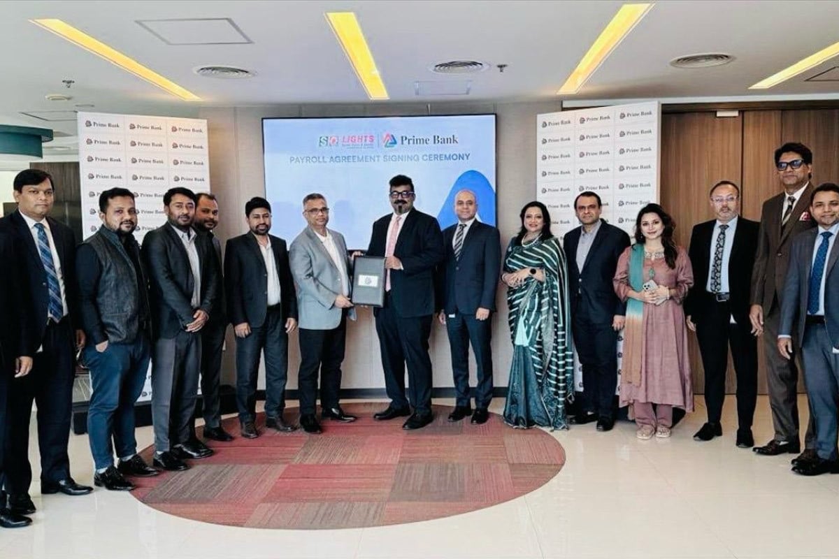প্রাইম ব্যাংকের পে-রোল সেবা নিচ্ছে এসকিউ লাইটস