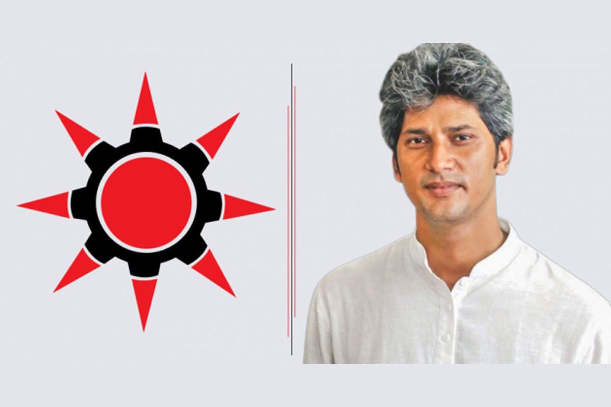 গণসংহতি আন্দোলনের প্রধান সমন্বয়কারী জোনায়েদ সাকি, নির্বাহী সমন্বয়কারী আবুল হাসান রুবেল