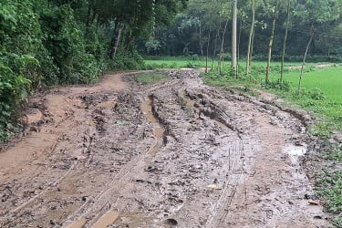 টাঙ্গাইলে গ্রামীণ রাস্তায় জনদুর্ভোগ, স্বাধীনতার ৫৩ বছরেও পাকাকরণ হয়নি