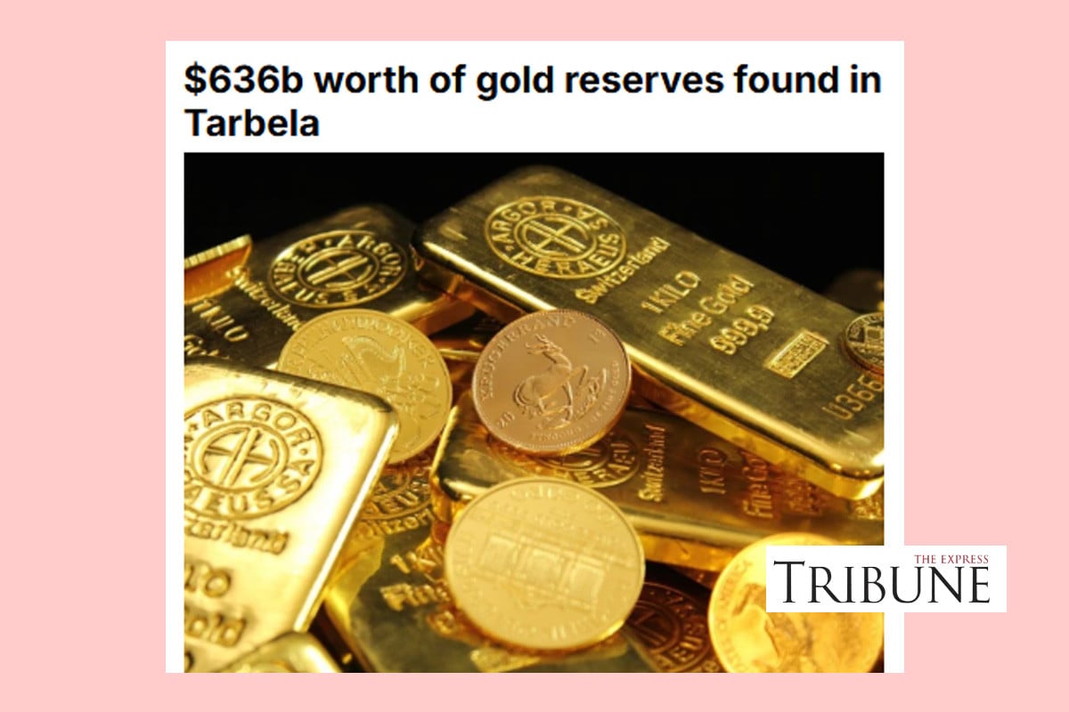 পাকিস্তানে ৬৩৬ বিলিয়ন ডলারের স্বর্ণের মজুত আবিষ্কারের দাবি