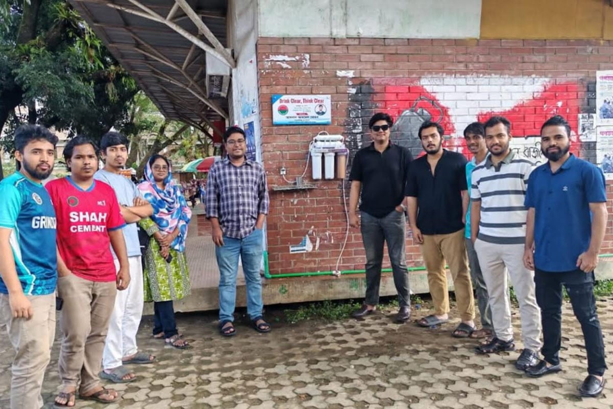 শাবি ছাত্রদল নেতার উদ্যোগে খেলোয়াড়দের জন্য বিশুদ্ধ পানির ফিল্টার