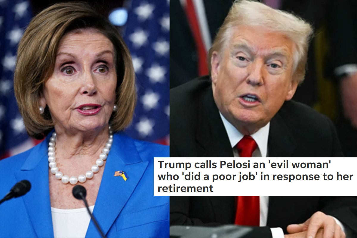 অবসরের ঘোষণার পর ন্যান্সি পেলোসিকে ‘শয়তান মহিলা’ বললেন ট্রাম্প