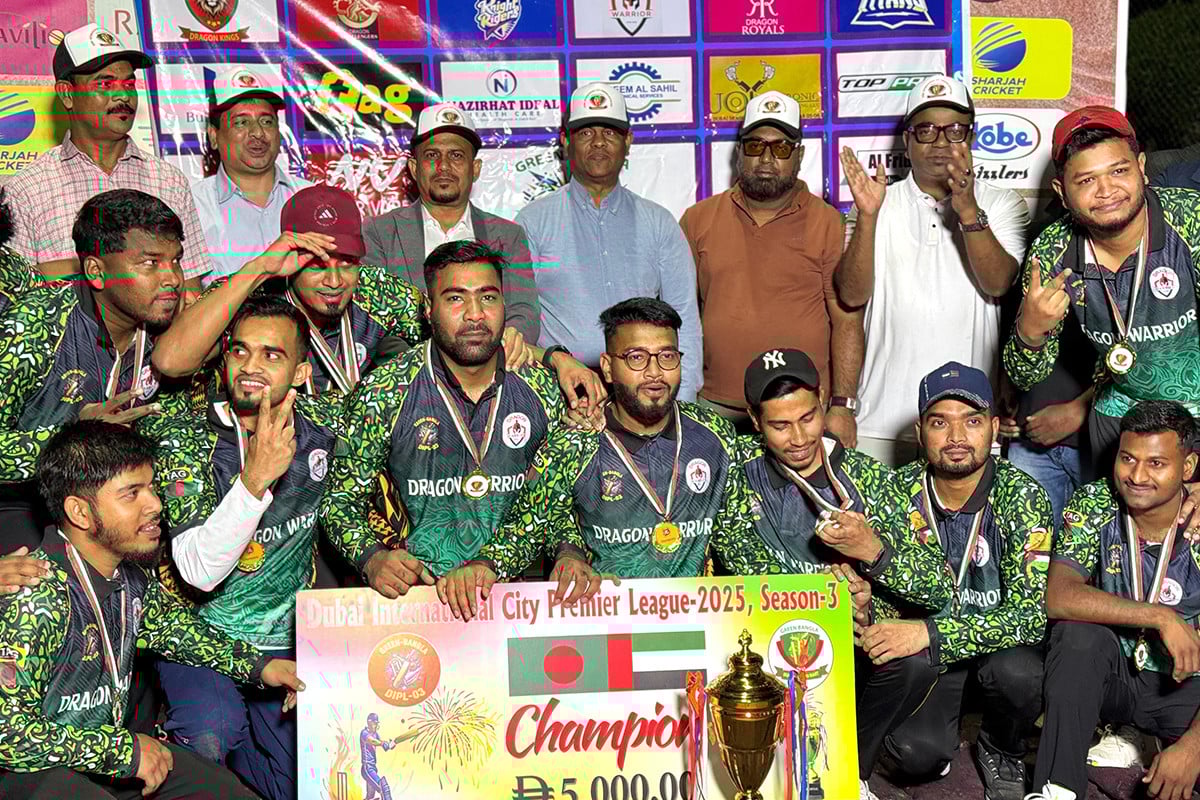 দুবাই গ্রিন বাংলা ক্রিকেটে চ্যাম্পিয়ন ড্রাগন ওয়ারিয়াস