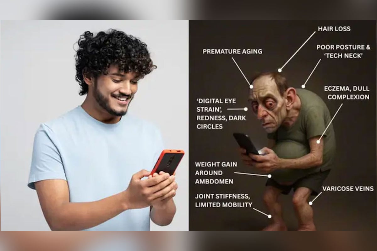 মোবাইল আসক্তি বদলে দেবে দেহের গঠন