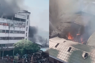 গাজীপুরে তুলার গোডাউনে আগুন