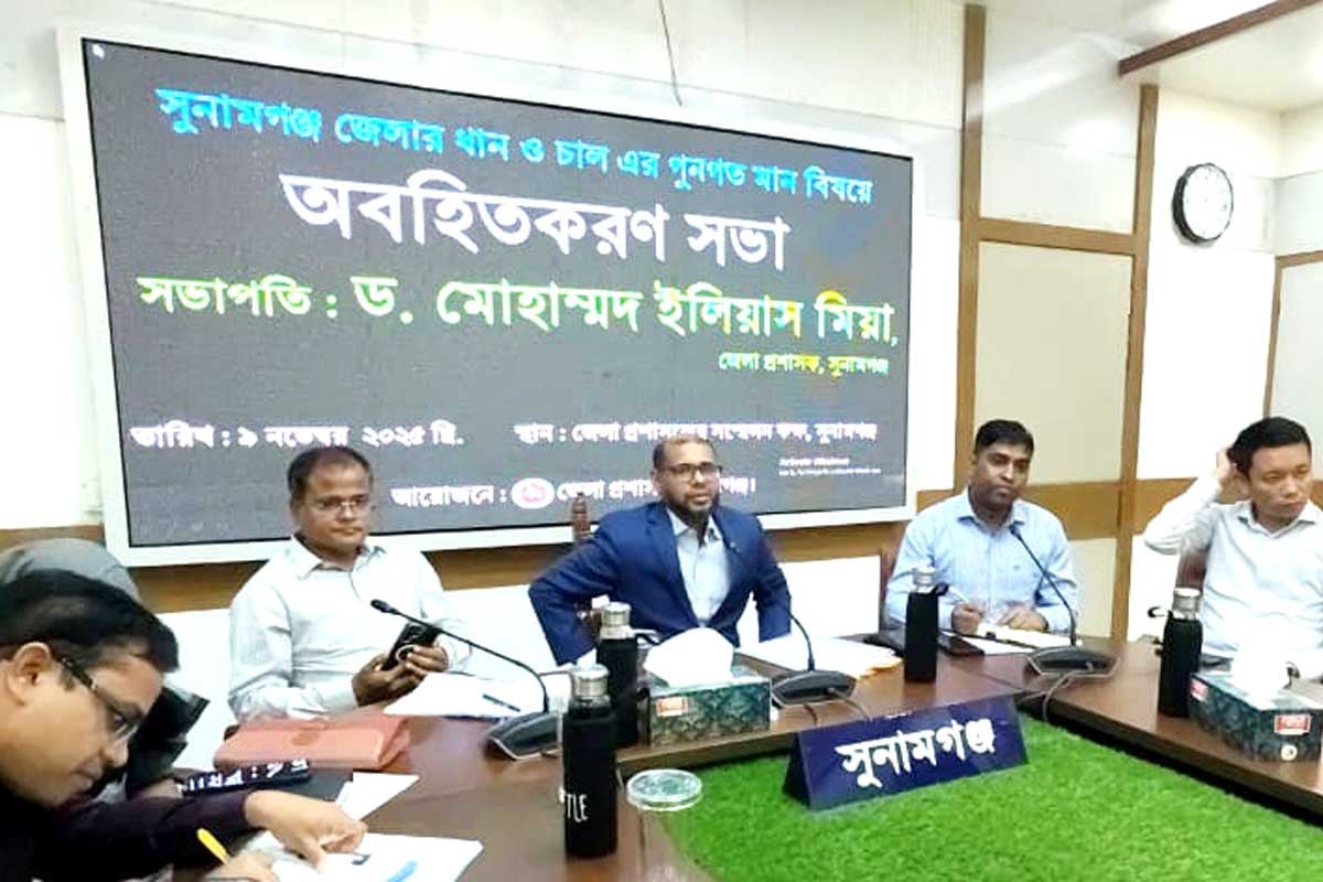 ‘সুনামগঞ্জের ধান-চালে আর্সেনিকের উপস্থিতি সহনীয় মাত্রার চেয়ে অনেক কম’