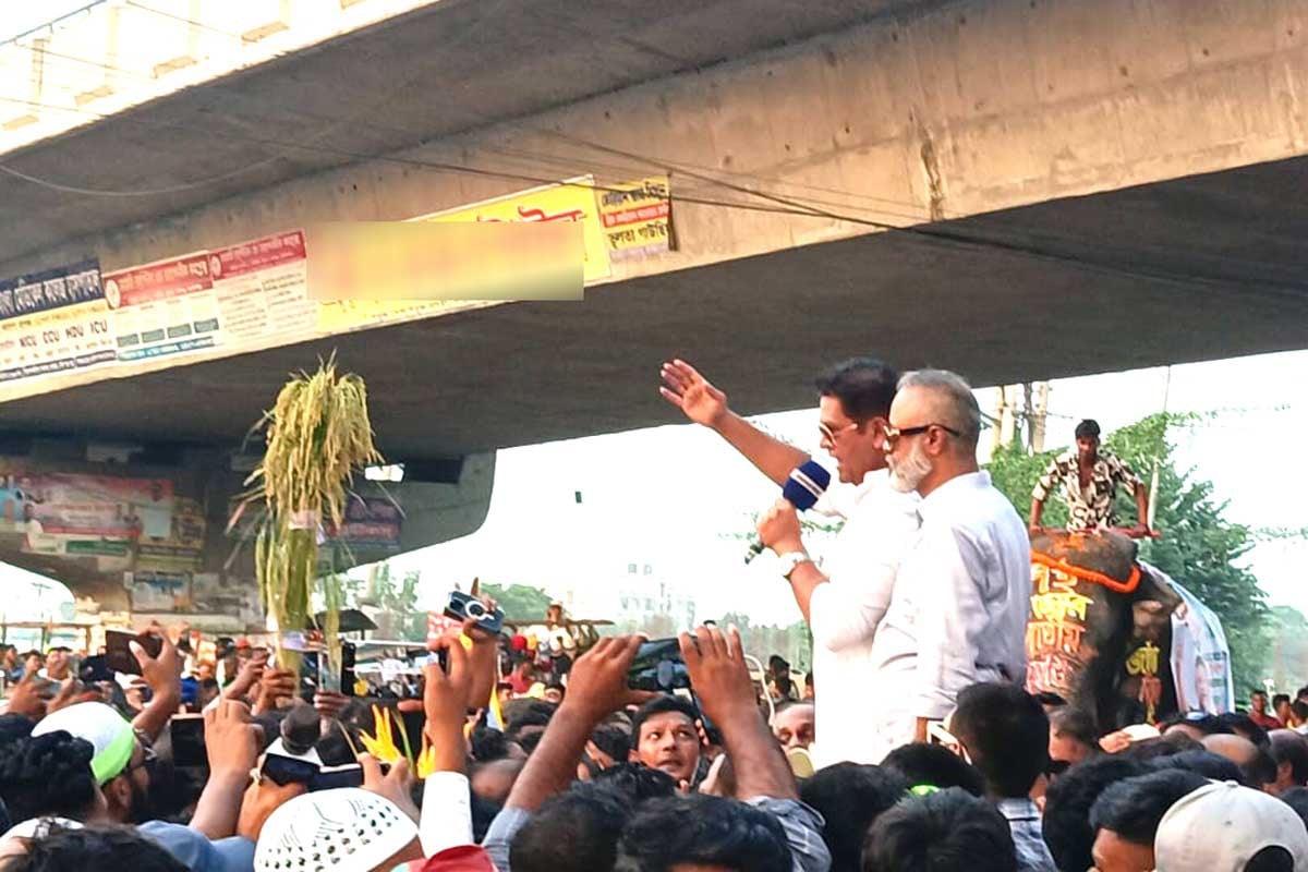 নারায়ণগঞ্জ-১ আসনে বিএনপি প্রার্থী দিপু’র গণমিছিল