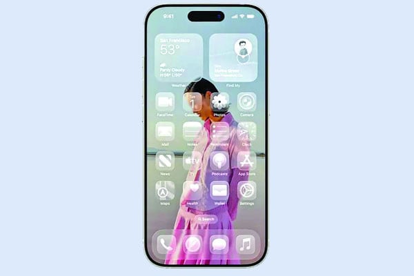 নতুন আইওএস সংস্করণে লিকুইড গ্লাস ইফেক্ট