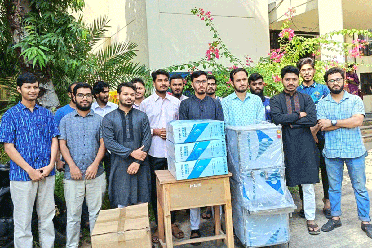 শাবিপ্রবির মেয়েদের হলে পানির ফিল্টার দিল শিবির
