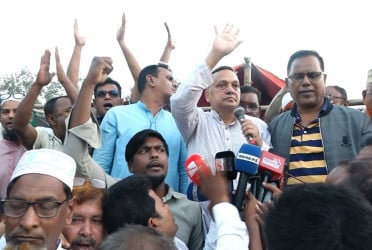 কাজিপুরে ধানের শীষের পক্ষে প্রচারণা মিছিল