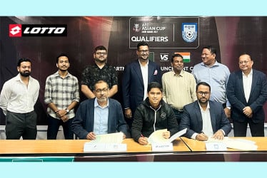বাংলাদেশ-ভারত ফুটবল ম্যাচে অফিসিয়াল ফুটওয়্যার পার্টনার ‘লোটো বাংলাদেশ’