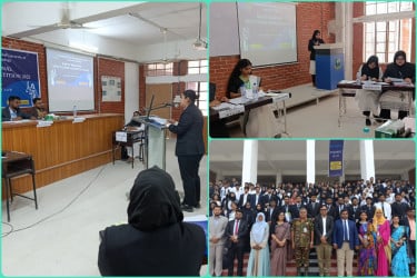 মিলনায়তনে বসেছে ছায়া আদালত, বিচারকের আসনে শিক্ষকরা