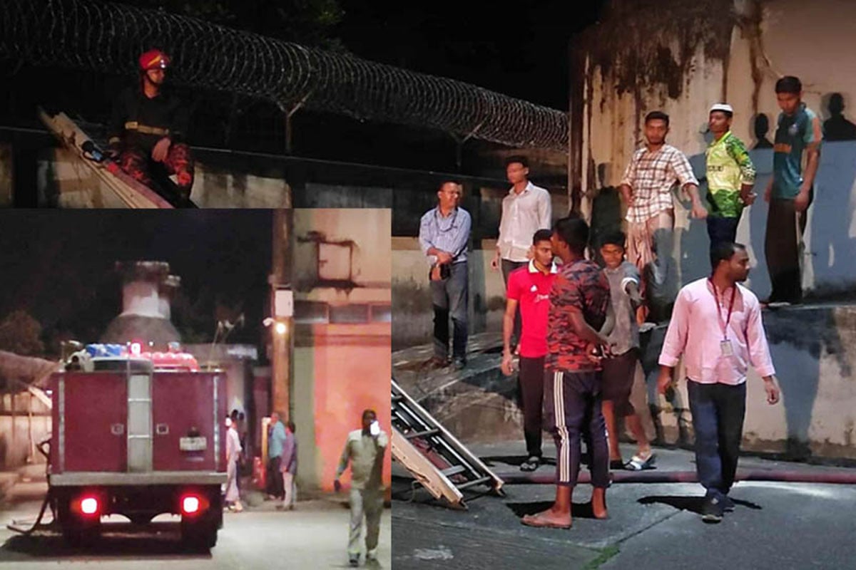 সিলেটের বিটিসিএল’র পরিত্যক্ত গুদামে আগুন