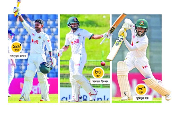 এক সেঞ্চুরি ও দুই শতরানের জুটি