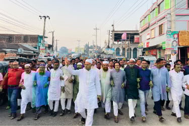 ধানের শীষের পক্ষে ময়মনসিংহে গণসংযোগ ও মিছিল