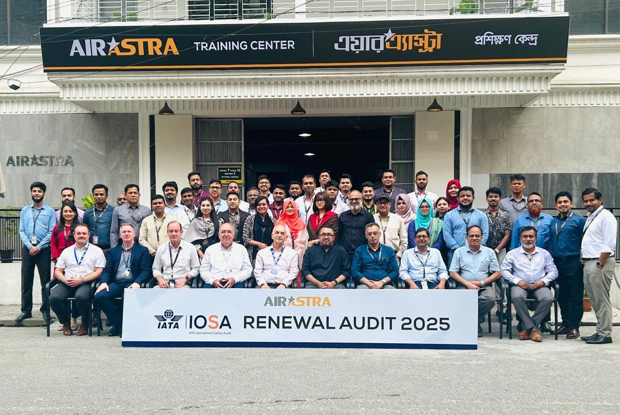 ২০২৭ পর্যন্ত আইওএসএ সনদ পেলো এয়ার এ্যাস্ট্রা