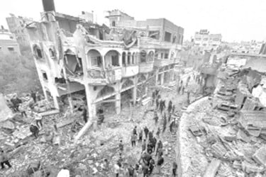 যুদ্ধবিরতির পর গাজায় দেড় হাজারের বেশি ভবন ধ্বংস