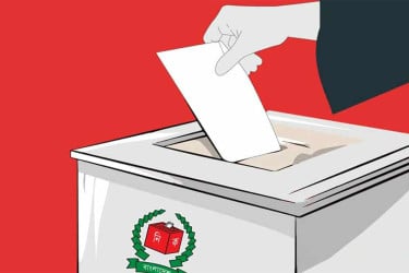 নির্বাচনের দিনই হবে গণভোট