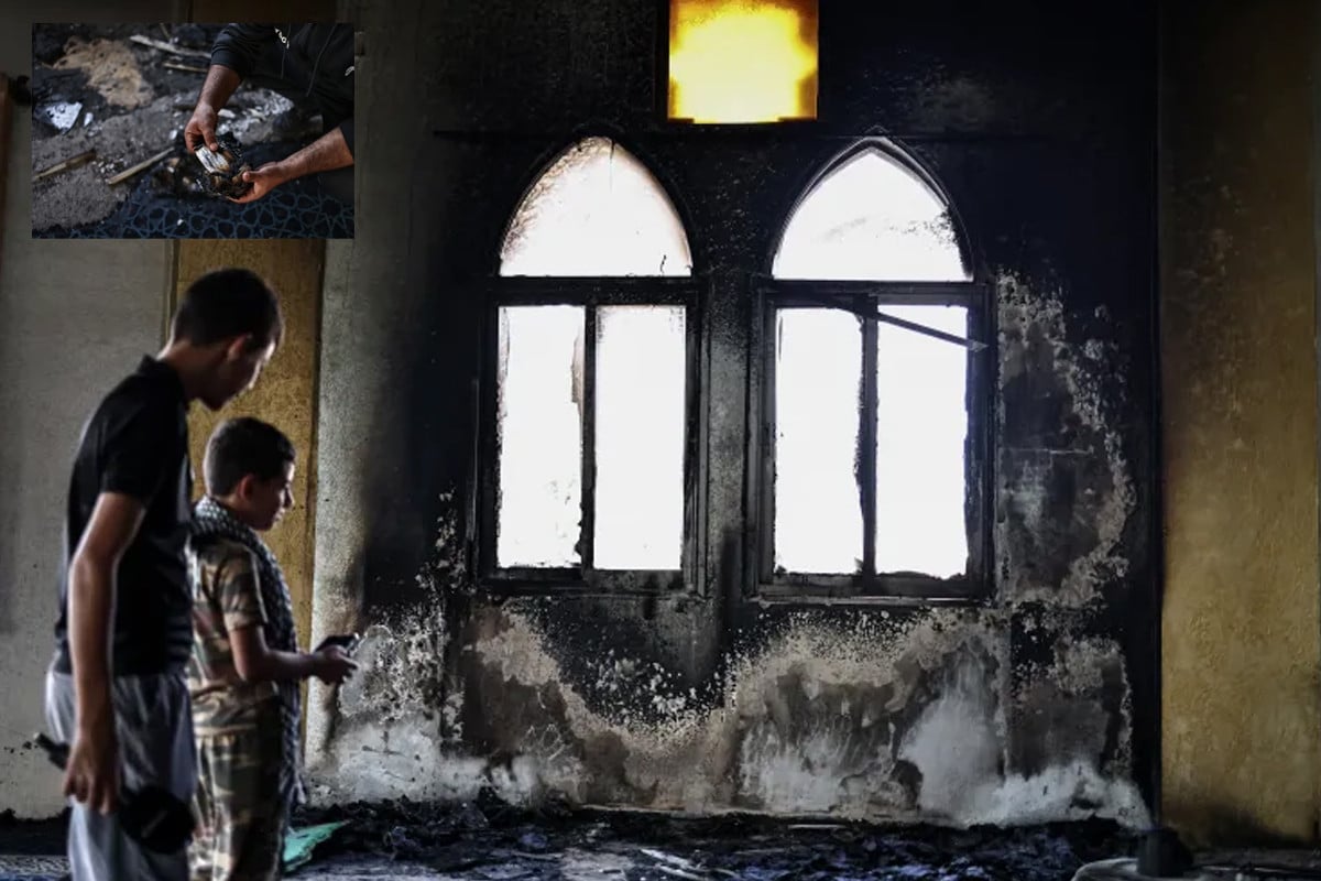 ফিলিস্তিনি মসজিদে ইসরায়েলের আগুন, পুড়ল কোরআন; নিন্দার ঝড়