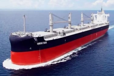 যুক্তরাষ্ট্র থেকে গম নিয়ে মোংলা বন্দরে জাহাজ