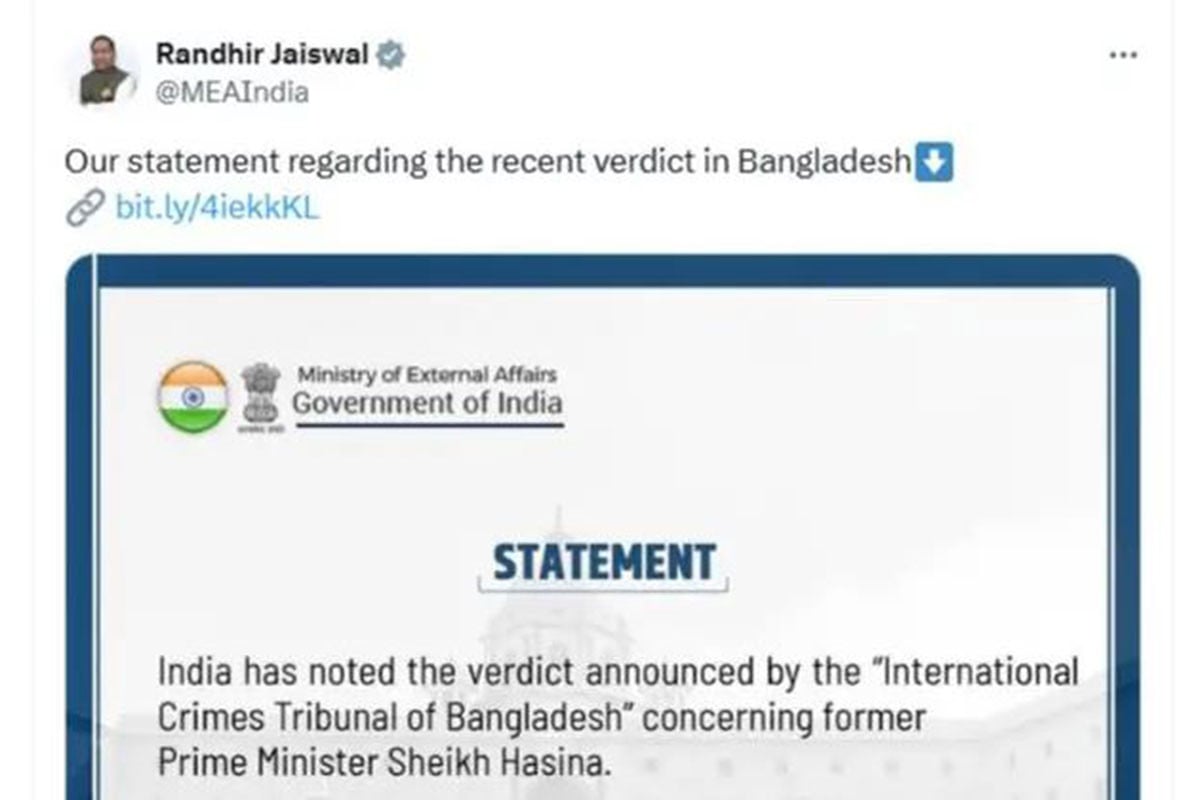 শেখ হাসিনার মৃত্যুদণ্ডের রায় নিয়ে যা বলল ভারত