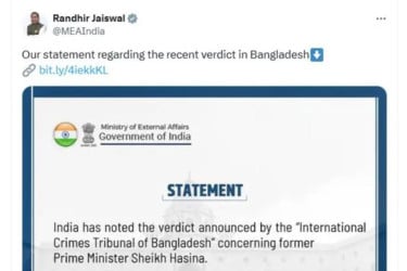 শেখ হাসিনার মৃত্যুদণ্ডের রায় নিয়ে যা বলল ভারত