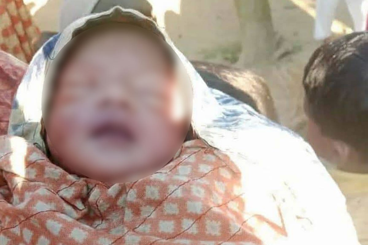 কান্নার শব্দে ধান ক্ষেত থেকে উদ্ধার হলো ২ দিনের নবজাতক