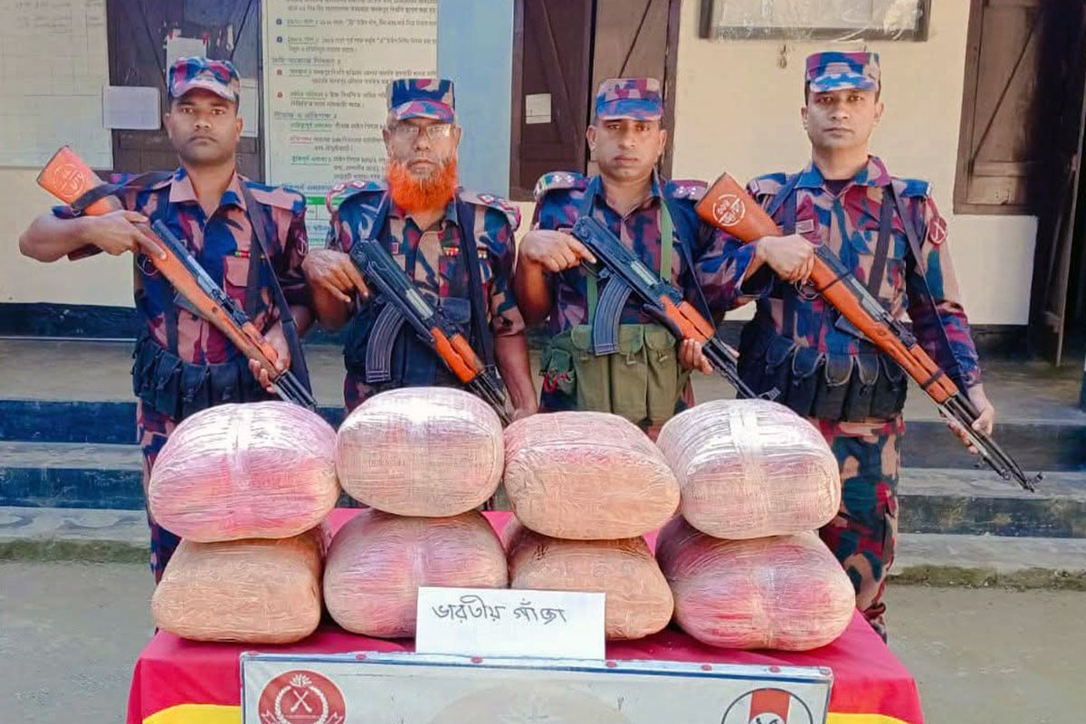 ফুলবাড়ীতে ৪১ কেজি ভারতীয় গাঁজা উদ্ধার