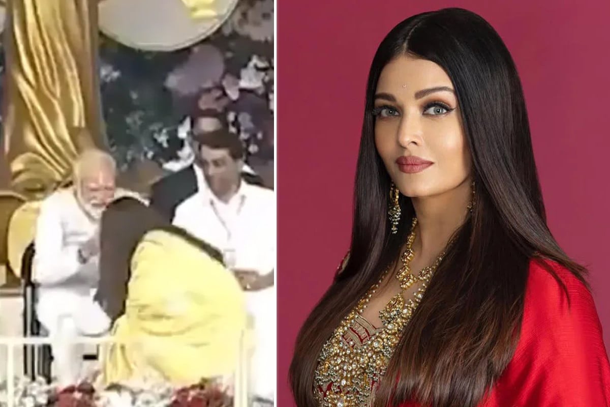 মোদির পা ছুঁয়ে প্রণাম ঐশ্বরিয়ার