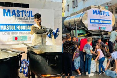 গাজায় মাস্তুল ফাউন্ডেশনের মানবিক কার্যক্রম এখনো চলমান