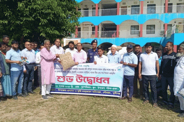 মুন্সীগঞ্জে বিনামূল্যে ধানের বীজ ও সার বিতরণ