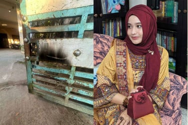 ডাকসু সদস্য রাফিয়ার বাড়িতে আগুন, ককটেল বিস্ফোরণ