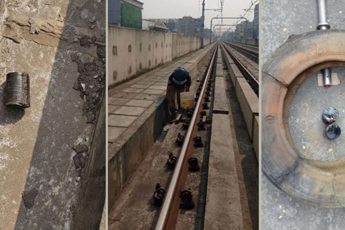 মেট্রোরেলের ট্র্যাক থেকে অবিস্ফোরিত ককটেল উদ্ধার