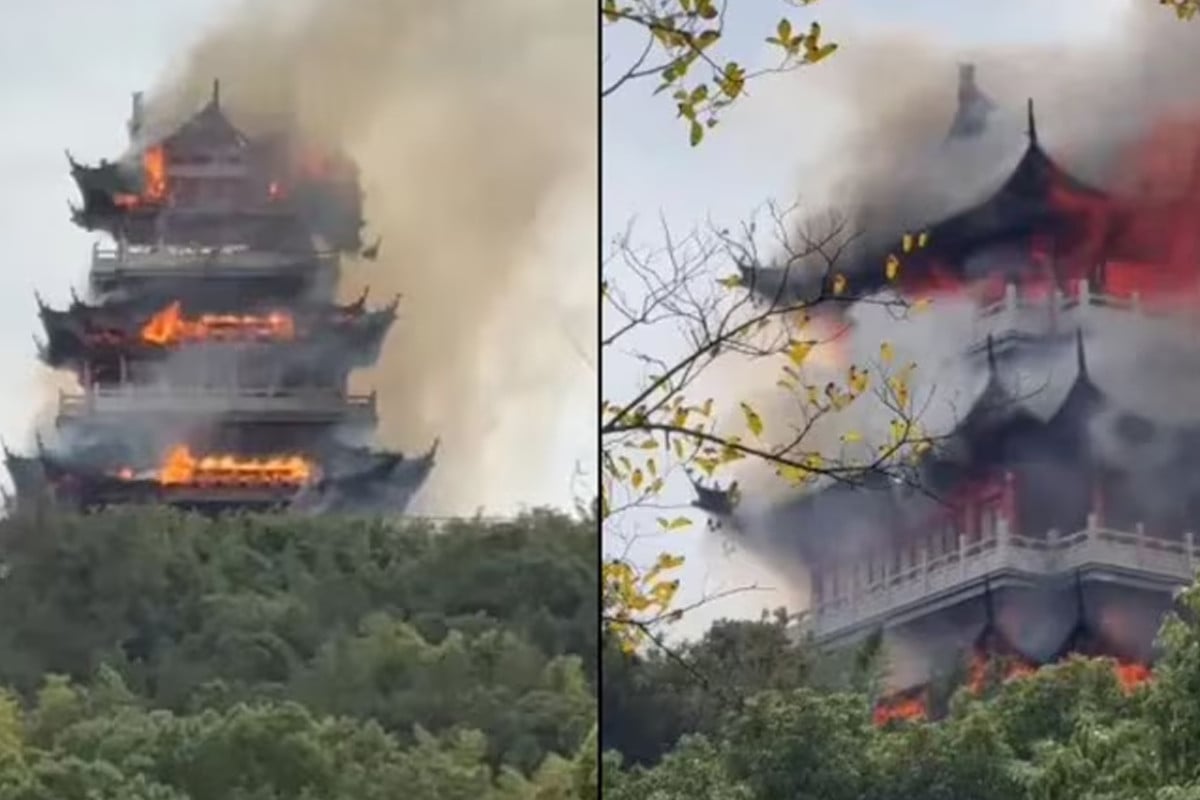 পর্যটকের মোমবাতির আগুনে পুড়ল চীনের জনপ্রিয় পাহাড়ি মন্দির