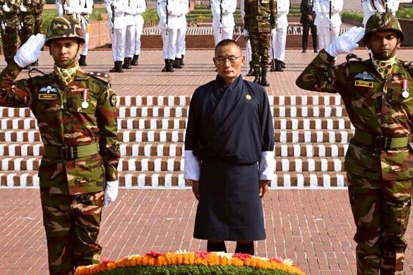 জাতীয় স্মৃতিসৌধে ভুটানের প্রধানমন্ত্রীর শ্রদ্ধা নিবেদন