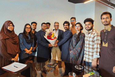 ইমদাদুল হক মিলনের সাথে শুভসংঘ ঢাবি শাখার সৌজন্য সাক্ষাত