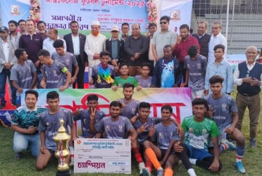 গাইবান্ধায় ফুটবল টুর্নামেন্টে চ্যাম্পিয়ন গোবিন্দগঞ্জ সরকারি কলেজ