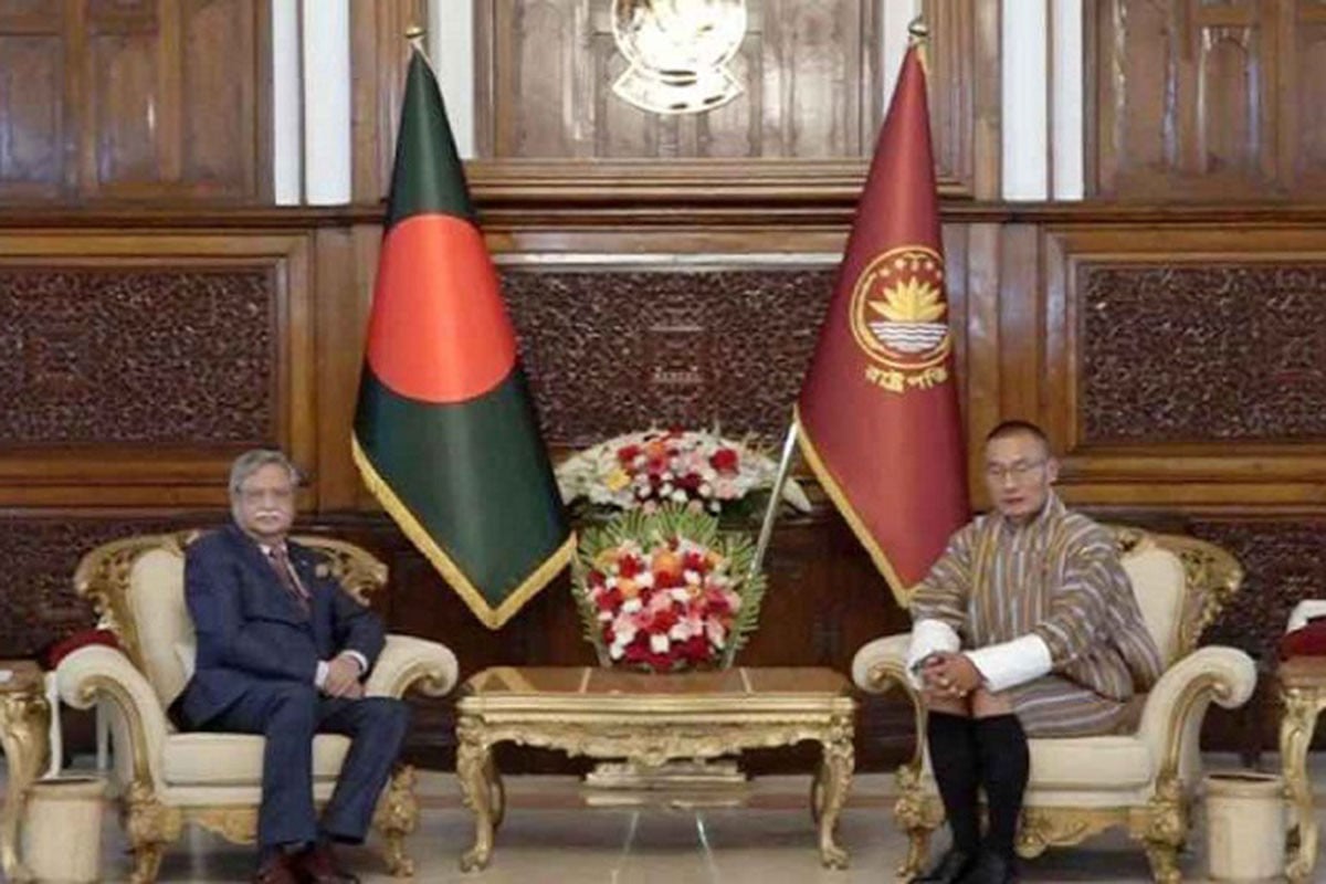 বঙ্গভবনে রাষ্ট্রপতির সঙ্গে ভুটানের প্রধানমন্ত্রীর সাক্ষাৎ