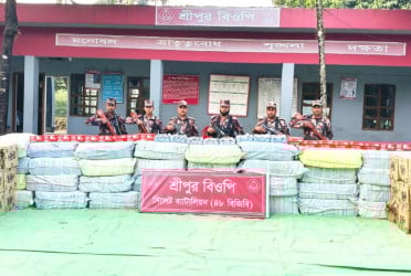 সিলেট সীমান্তে সাড়ে ৫ কোটি টাকার ভারতীয় পণ্য জব্দ