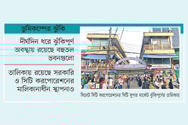 সিলেটে ভাঙতে হবে ২৩ ভবন