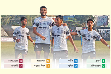 মোহামেডান হারাল আবাহনীকে