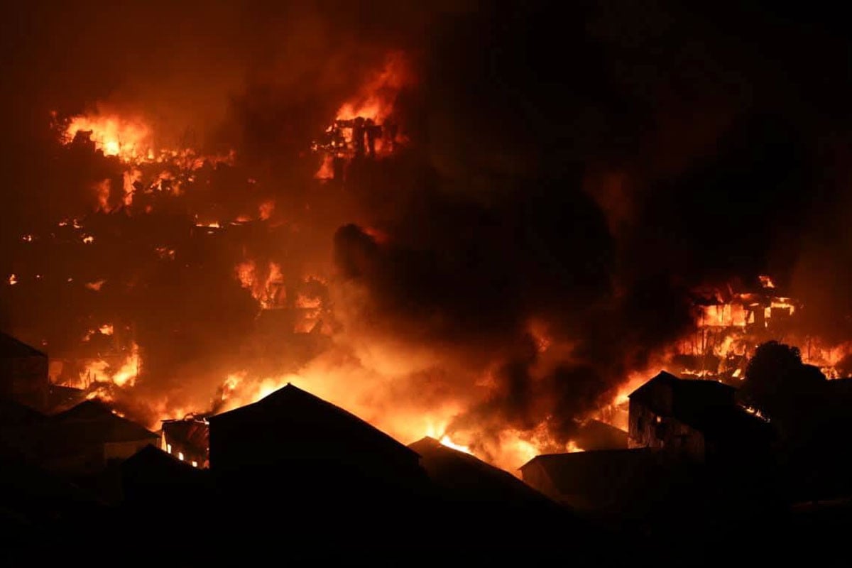 ৫ ঘণ্টা পর নিয়ন্ত্রণে কড়াইল বস্তির আগুন