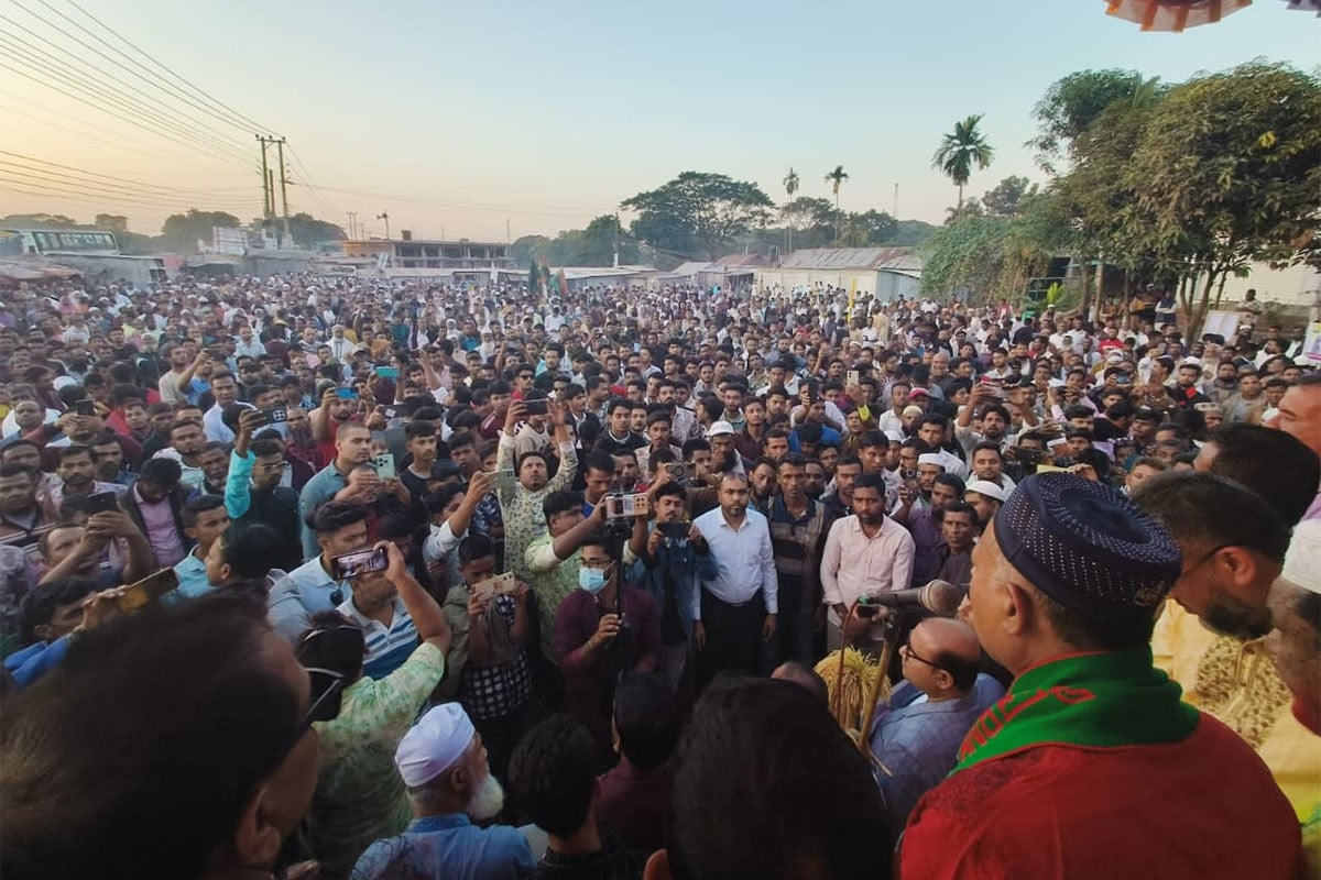 ফুলপুরে ধানের শীষের প্রচারণায় গণমিছিল-সমাবেশ