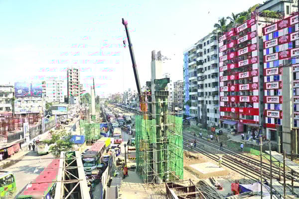 প্রকল্পের ধীরগতিতে নিত্য যানজট